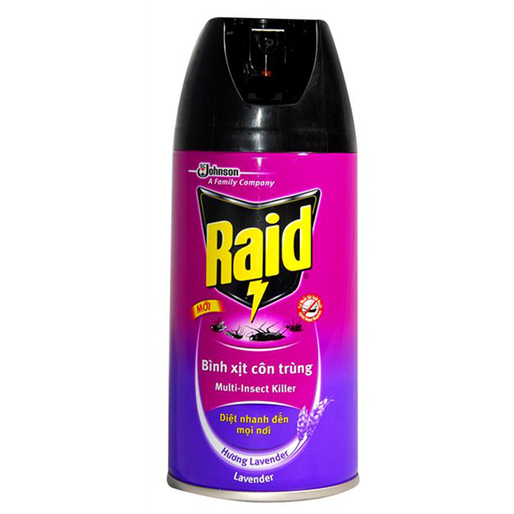 Xịt công trùng Raid Maxs lavender 300ml